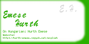 emese hurth business card